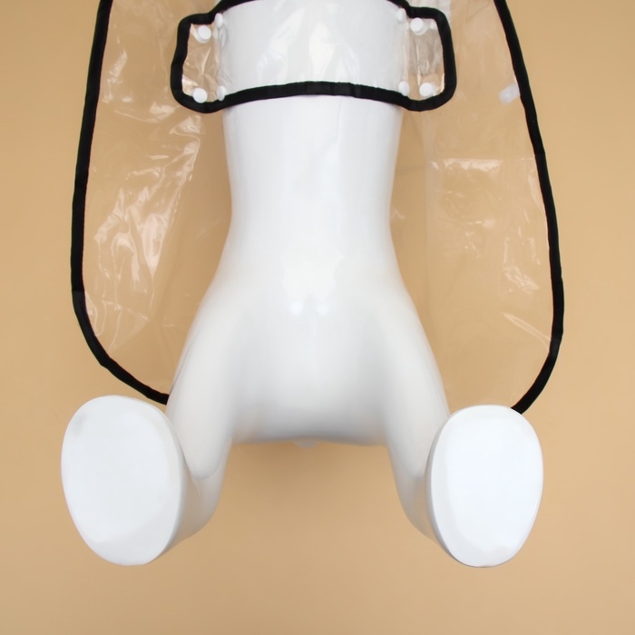 Дождевик для собак, размер 2XL, (ДС 40, ОГ 52-58, ОШ  46 см), чёрный Дождевик для собак, размер 2XL, (ДС 40, ОГ 52-58, ОШ  46 см), чёрный