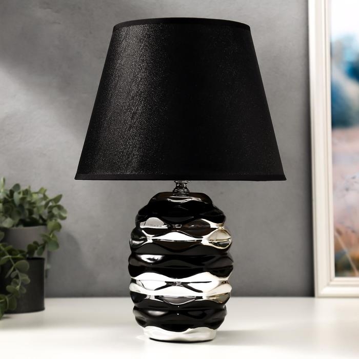 Лампа настольная 16425/1BK E14 40Вт черно-серебряный 22х22х36 см RISALUX