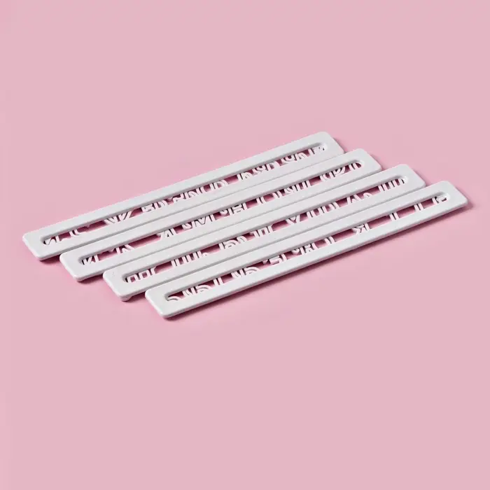 Печати для теста Доляна &laquo;Алфавит&raquo;, 4 шт., 24&times;15&times;0.3 см, белые