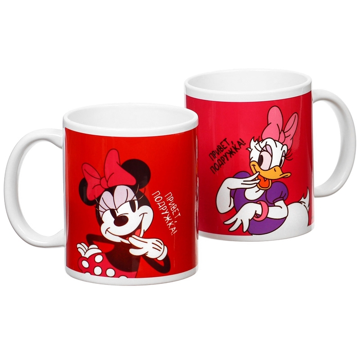 Набор парных кружек, 320 мл Набор парных кружек, 320 мл "Подружки", Микки и друзья