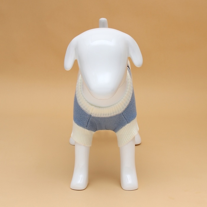 Свитер  Свитер "Волна",  XL (ДС 34, ОШ 34, ОГ 32-51 см), голубой