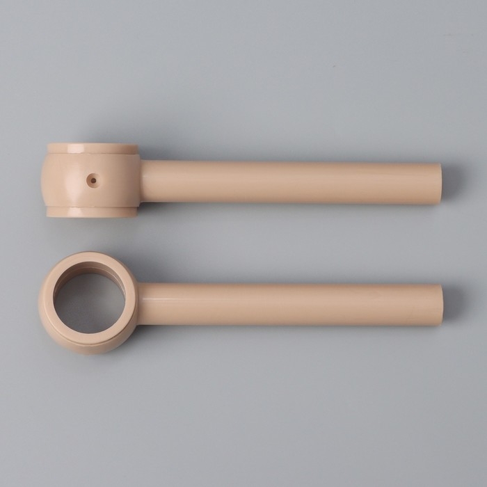 Карниз двухрядный, ширина 140 см, d=28 мм, пластиковые элементы, цвет дуб Карниз двухрядный, ширина 140 см, d=28 мм, пластиковые элементы, цвет дуб