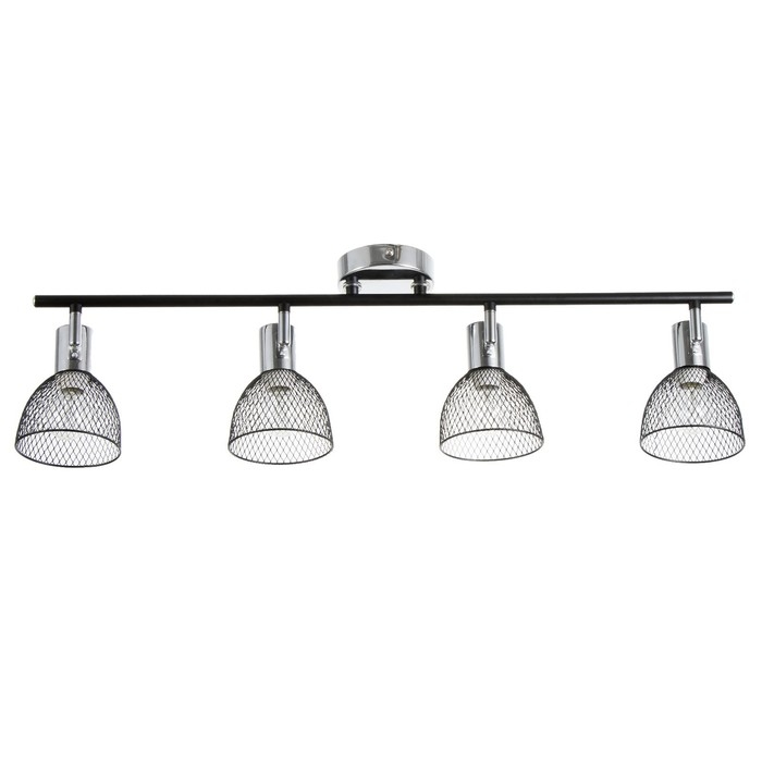 Светильник Светильник "Мэдока" 4х60Вт Е14 черный/хром 80х10х19,5см