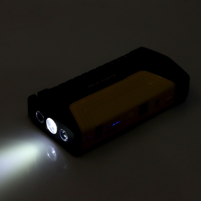 Пуско-зарядное устройство 5400 мАч, 3 LED, 2USB, DC 12V, компрессор Пуско-зарядное устройство 5400 мАч, 3 LED, 2USB, DC 12V, компрессор