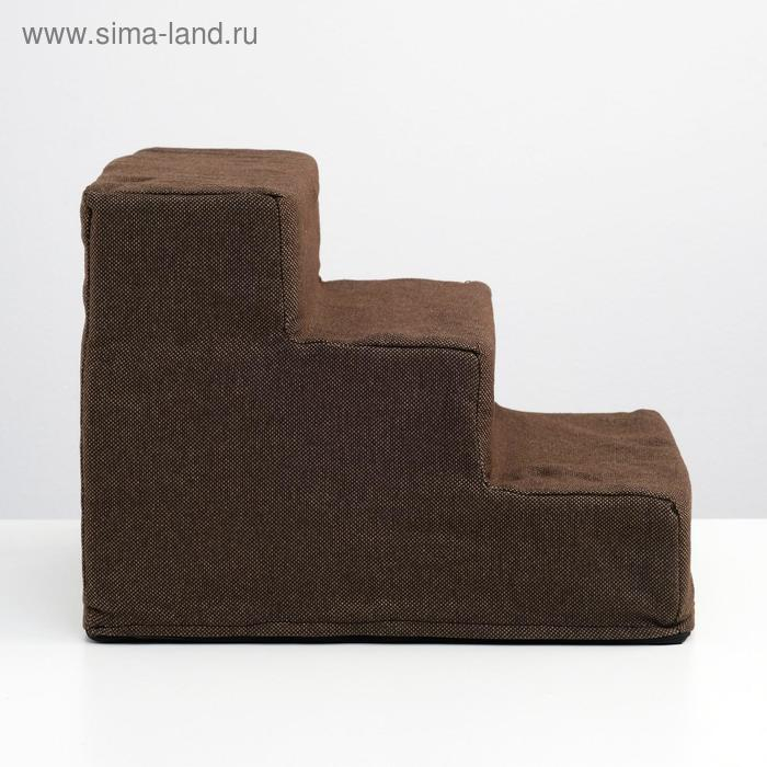 Лесенка для животных  Лесенка для животных "Пижон", рогожка, 34 х 40 х 30 см, коричневая