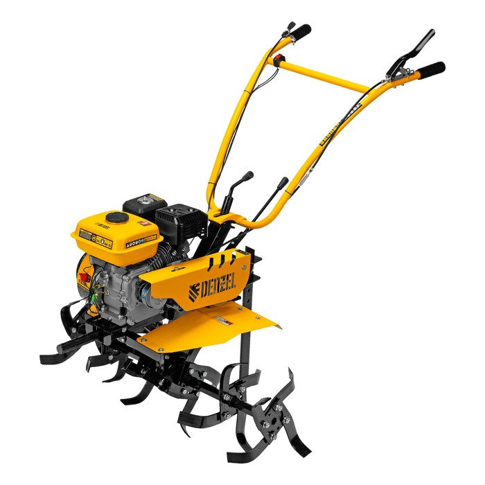 Мотоблок Denzel DPT-170S, 7 л.с, 850х350 мм, фрез 3х3, шкив отбора мощности, передачи 2В/1Н