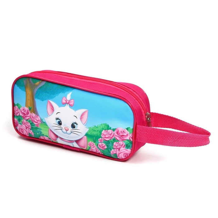 Сумка детская на молнии 22×11×1,5 см для девочки, косметичка, Коты аристократы Сумка детская на молнии 22×11×1,5 см для девочки, косметичка, Коты аристократы