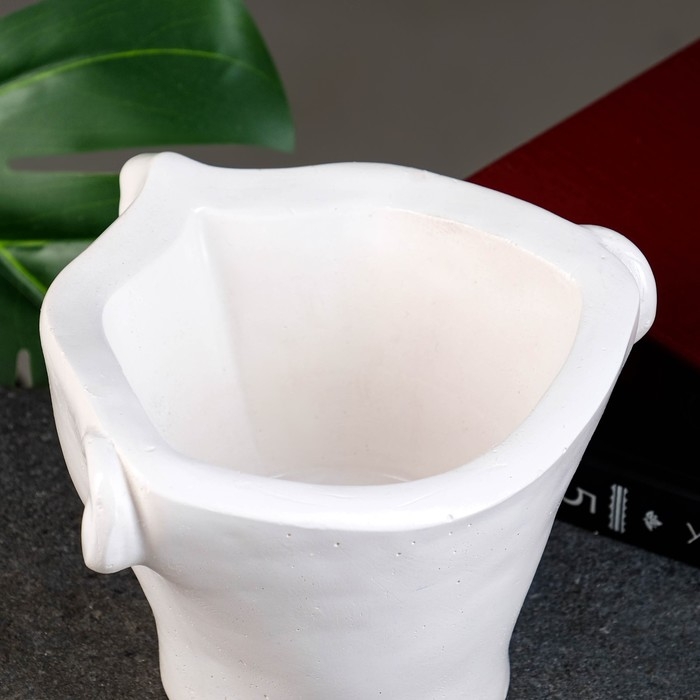 Кашпо - органайзер  Кашпо - органайзер "Эмили" белое, 13х18х16см