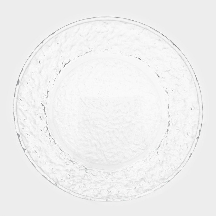 Тарелка стеклянная «Вулкан», d=27,5 см, цвет прозрачный Тарелка стеклянная «Вулкан», d=27,5 см, цвет прозрачный