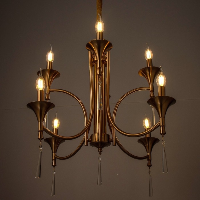 Люстра Люстра "Тронг" 8х40Вт Е14 латунь 72х72х63 см BayerLux