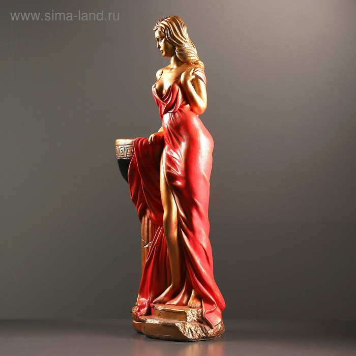 Фигура с кашпо Фигура с кашпо "Девушка Дана" красная, 20х81х31см