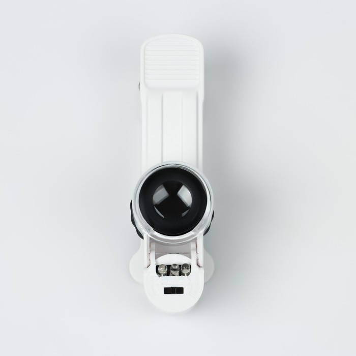 Лупа с линзой 10х для макросъёмки на прищепке для телефона, с подсветкой Лупа с линзой 10х для макросъёмки на прищепке для телефона, с подсветкой