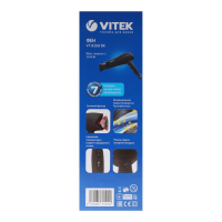 Фен Vitek VT-8208 BK, 2200 Вт, 3 режимов, 3 скорости, ионизация, чёрный