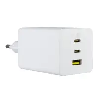 Переходник сетевого зарядного устройства на USB + 2 Type-C PD100W P10182102213-00 Baseus белый