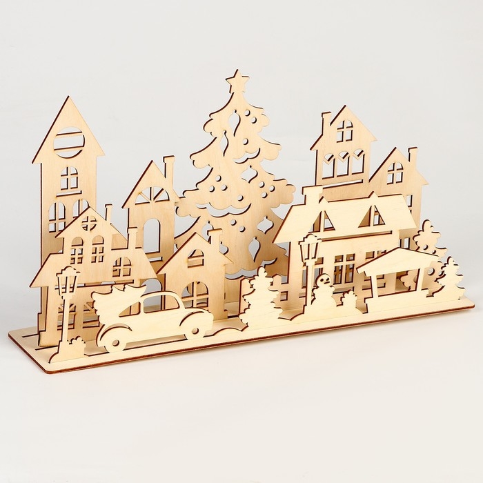 Новогодние заготовки для творчества. Украшение для дома «Новый год! Город» Новогодние заготовки для творчества. Украшение для дома «Новый год! Город»