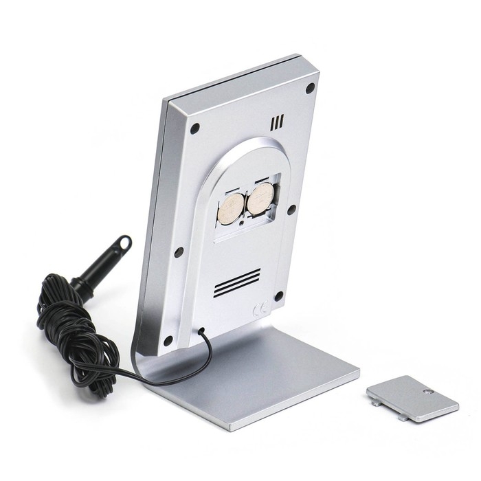 Часы электронные настольные, будильник с метеостанцией, сигнал тревоги, 5.7 х 10.6 см, 2 AG10 736451 Часы электронные настольные, будильник с метеостанцией, сигнал тревоги, 5.7 х 10.6 см, 2 AG10 736451