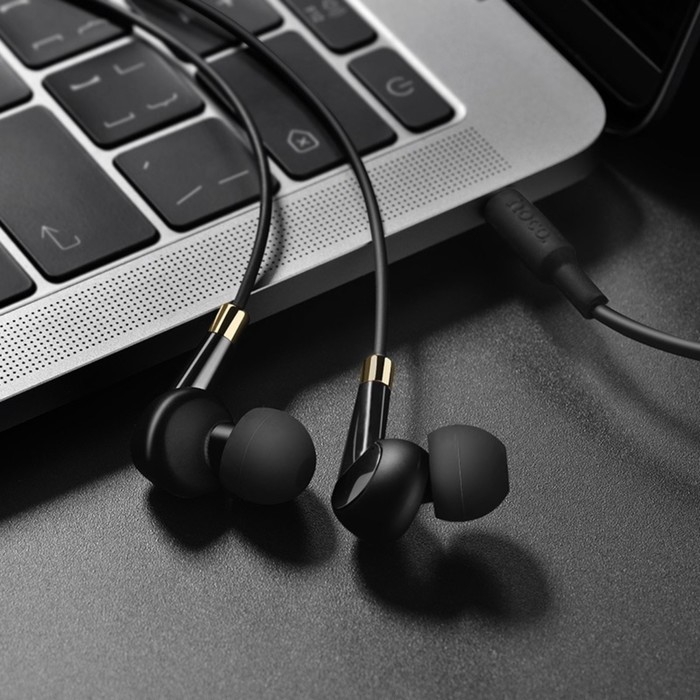 Наушники Hoco M58, проводные, вакуумные, микрофон, 1.2 м, чёрные Наушники Hoco M58, проводные, вакуумные, микрофон, 1.2 м, чёрные