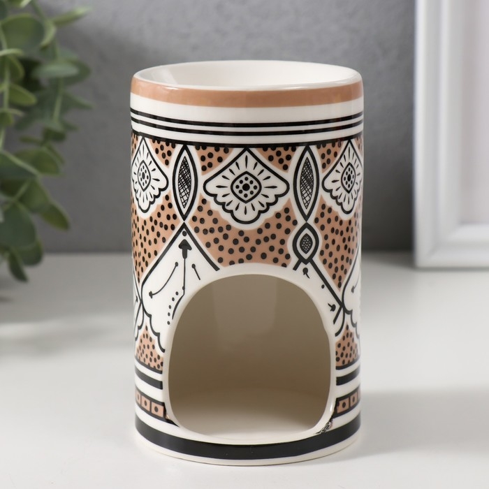 Аромалампа керамика  Аромалампа керамика "Узоры" 7,2х7,2х11,6 см