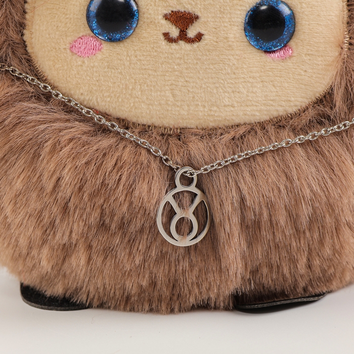 Мягкая игрушка «Зодиаки: Телец», с кулоном, 17 см Мягкая игрушка «Зодиаки: Телец», с кулоном, 17 см