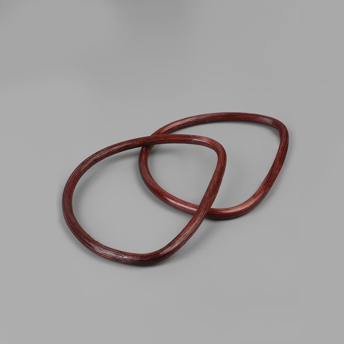 Ручки для сумки, 2 шт, бамбук, 17 × 13/15,5 × 11,5 см, цвет тёмно-коричневый Ручки для сумки, 2 шт, бамбук, 17 × 13/15,5 × 11,5 см, цвет тёмно-коричневый