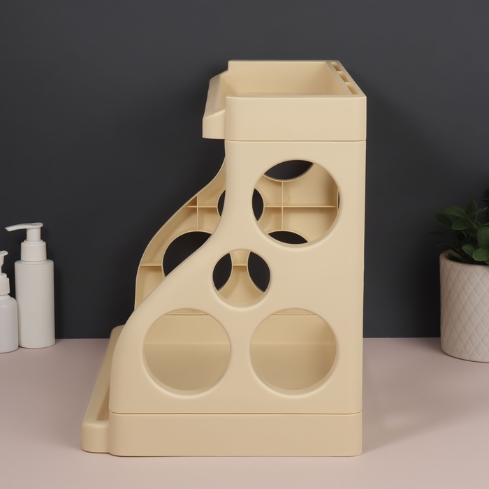 Органайзер для хранения, 2 секции, 39 × 24,5 × 30,5 см, цвет бежевый Органайзер для хранения, 2 секции, 39 × 24,5 × 30,5 см, цвет бежевый