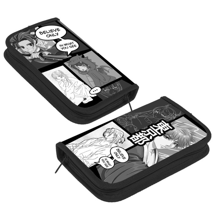 Пенал 1 секция 115 х 205 х 30 мм, Calligrata Пенал 1 секция 115 х 205 х 30 мм, Calligrata "Аниме принт", ламинированный картон