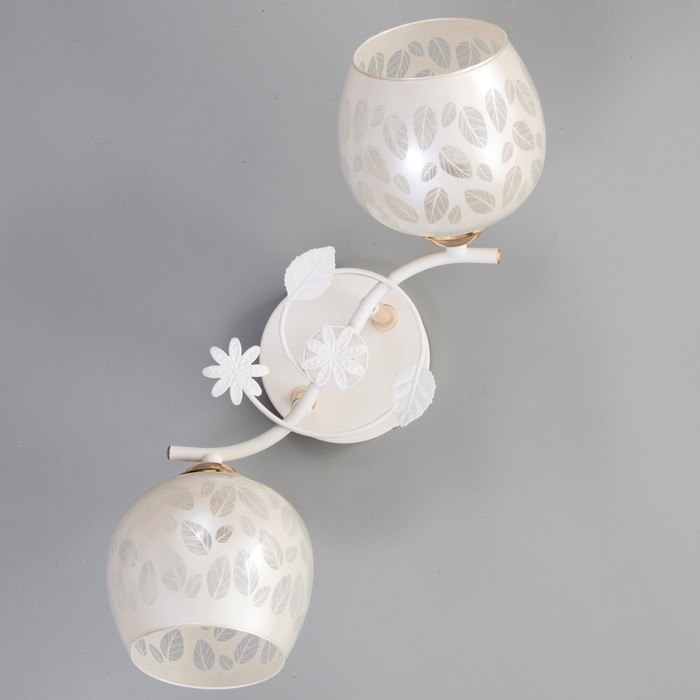 Люстра "Фания" 2хЕ27 40Вт бело-золотой 46х25х26 см BayerLux