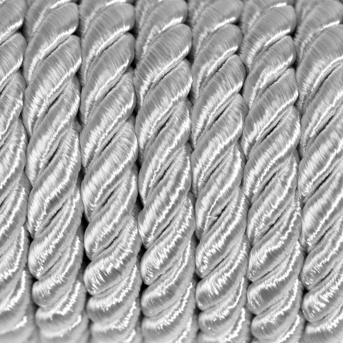 Шнур витой, d = 8 мм, 10 ± 1 м, цвет серебряный