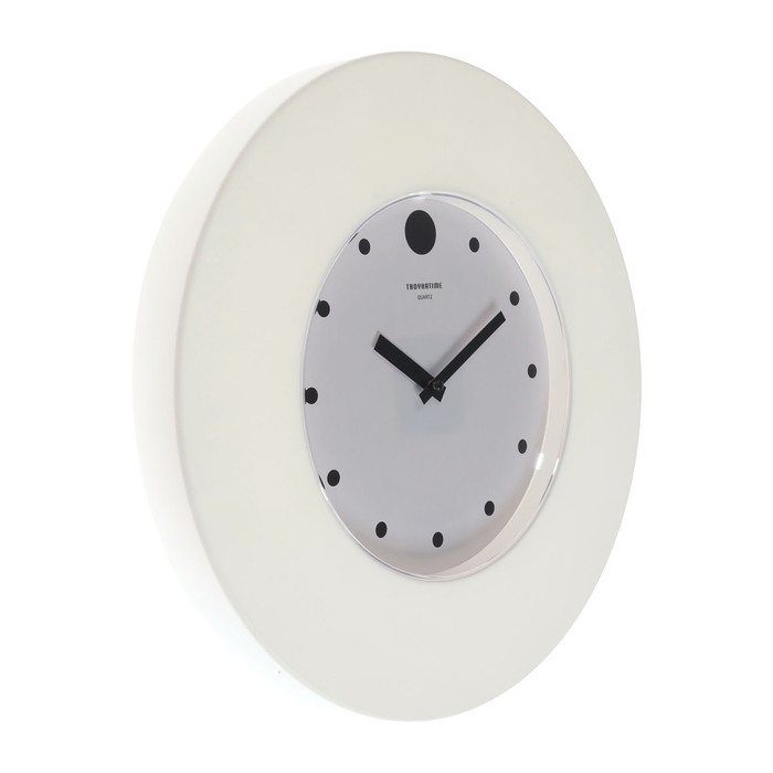 Часы настенные круглые "Классика", бесшумные, белый обод, d-37 см, цифеблат 22 см