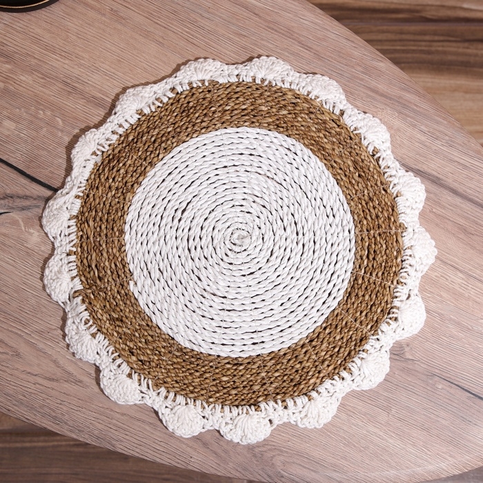 Коврик плетёный круглый 35 см Коврик плетёный круглый 35 см