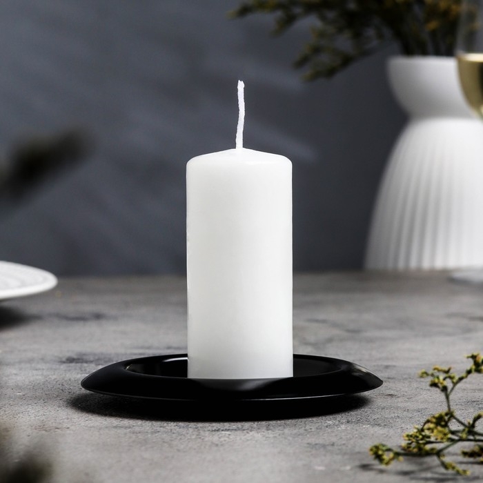 Подсвечник Подсвечник "Чашка" металл, 11 см, черный муар