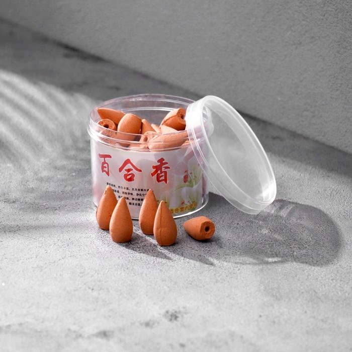 Благовония конусные Благовония конусные "Аромат лилии", пуля, 40 капсул, стелющийся дым