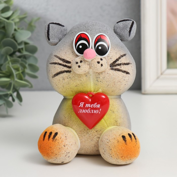 Растущий подарок травка Растущий подарок травка "Кот серый" МИКС