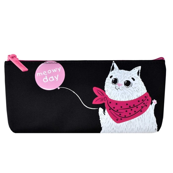 Пенал мягкий, 1 отделение, 85 х 200 х 25 мм, объёмный, Феникс Пенал мягкий, 1 отделение, 85 х 200 х 25 мм, объёмный, Феникс "Бандана бэнд" чёрный/розовый 61299