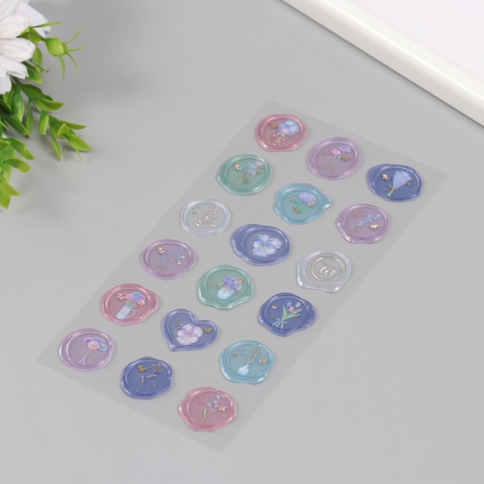 Наклейки для творчества пластик Наклейки для творчества пластик "Изящные богатства" 9,3х20,4 см