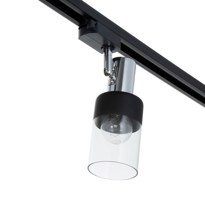 Светильник трековый Светильник трековый "Анабель" Е14 40Вт черно-хромовый 16х8х18см