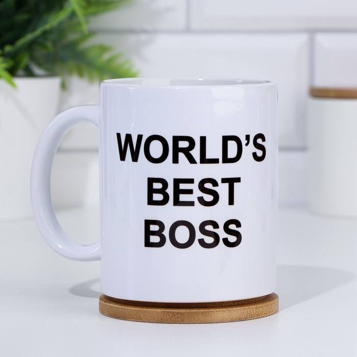 Кружка сублимация Кружка сублимация "WORLD'S BEST BOSS", c нанесением