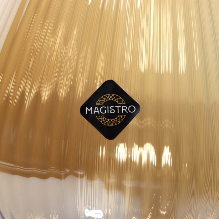 Набор бокалов для вина стеклянный Magistro «Иллюзия», 550 мл, 10×24 см, 6 шт, цвет золотой Набор бокалов для вина стеклянный Magistro «Иллюзия», 550 мл, 10×24 см, 6 шт, цвет золотой