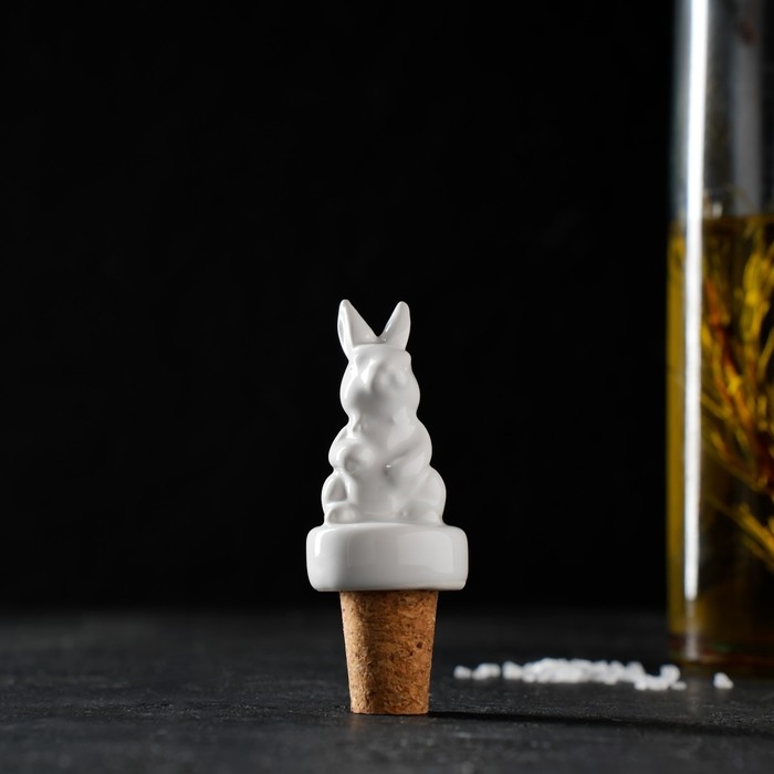 Пробка для бутылки Доляна «Зайка», 10 см Пробка для бутылки Доляна «Зайка», 10 см