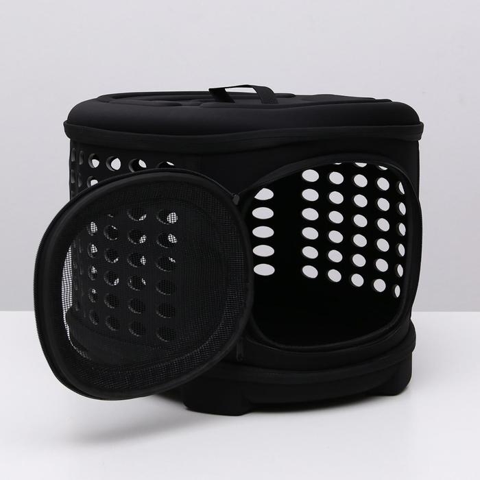 Складная сумка-переноска большая, материал EVA, 42,5 х 37,5 х 29,5 см, черная Складная сумка-переноска большая, материал EVA, 42,5 х 37,5 х 29,5 см, черная