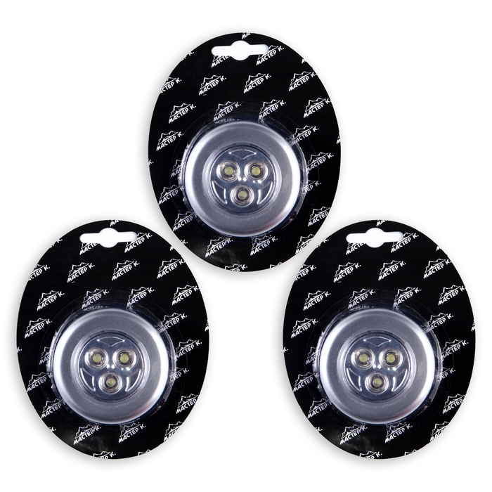 Фонарь-светильник  Фонарь-светильник "Мастер К. Touch" (набор 3 шт), 1 Вт, 3 LED, 3 ААА, d-6.5 см