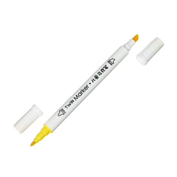 Набор маркеров, двусторонние, пулевидный и скошенный наконечники, 12 цветов Набор маркеров, двусторонние, пулевидный и скошенный наконечники, 12 цветов