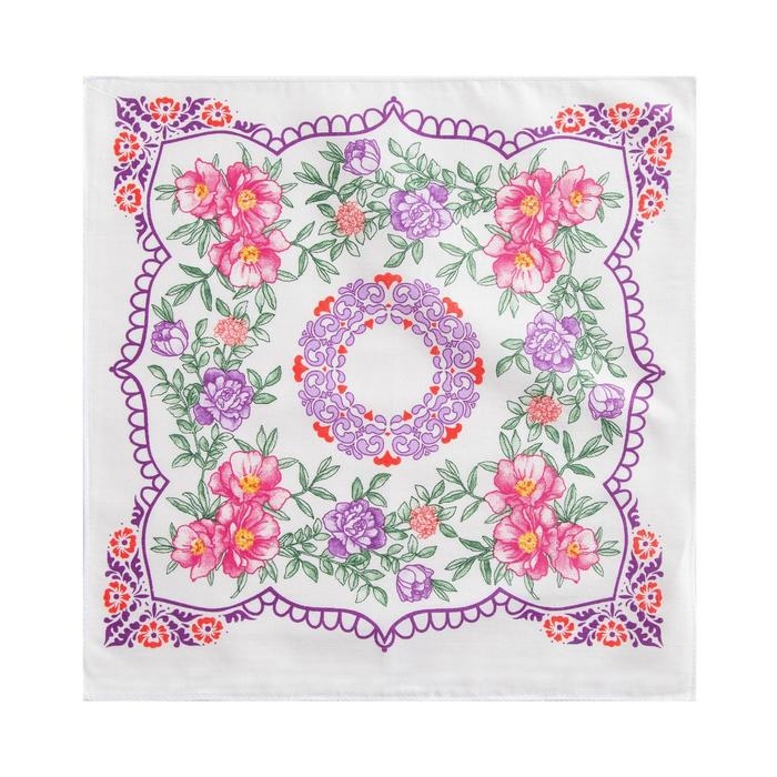 Платки носовые женские Этель  Платки носовые женские Этель "Летний день" 30*30 см, (набор 12 шт), рис. МИКС,100% хлопок