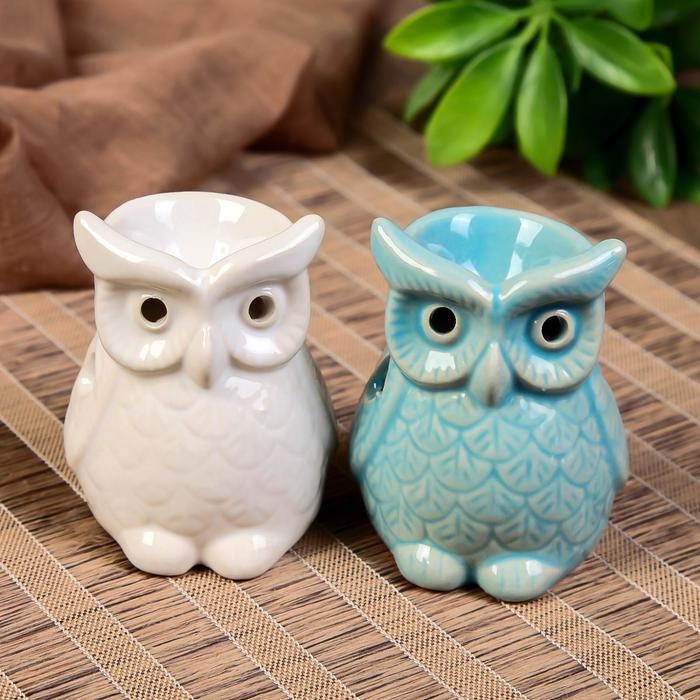 Аромалампа керамика Аромалампа керамика "Растерянный совёнок" МИКС 8х6,5х5,5 см