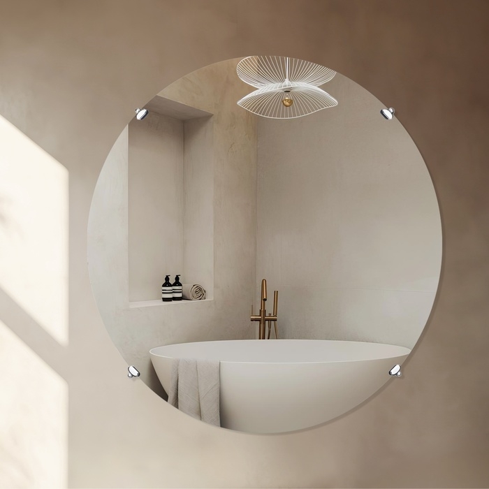 Зеркало, настенное, 100х100 см, с 4 подвесками Зеркало, настенное, 100х100 см, с 4 подвесками