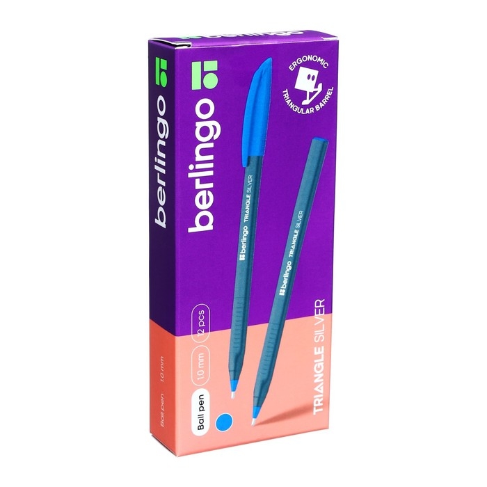Ручка шариковая 1.0 мм, Triangle Silver, чернила синие, трёхгранная Ручка шариковая 1.0 мм, Triangle Silver, чернила синие, трёхгранная