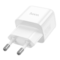 Сетевое зарядное устройство Hoco N32, 1 Type-C, 30 Вт, PD + QC, белое