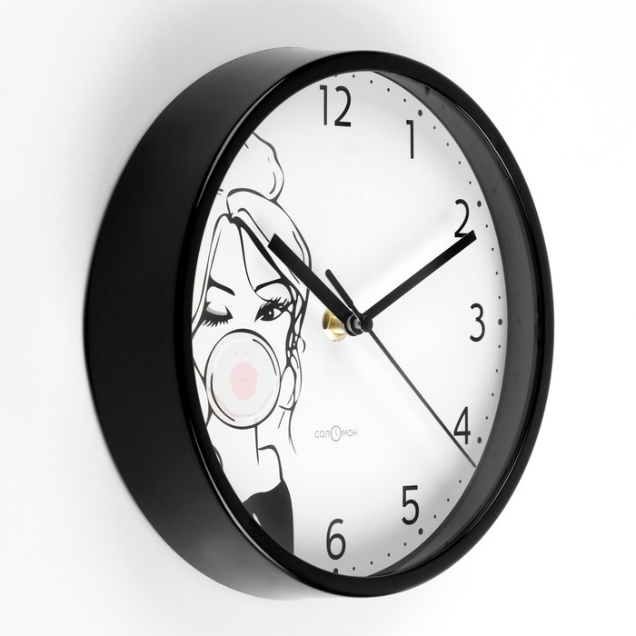 Часы настенные, d-20 см, интерьерные, Часы настенные, d-20 см, интерьерные, "Девушка", бесшумные