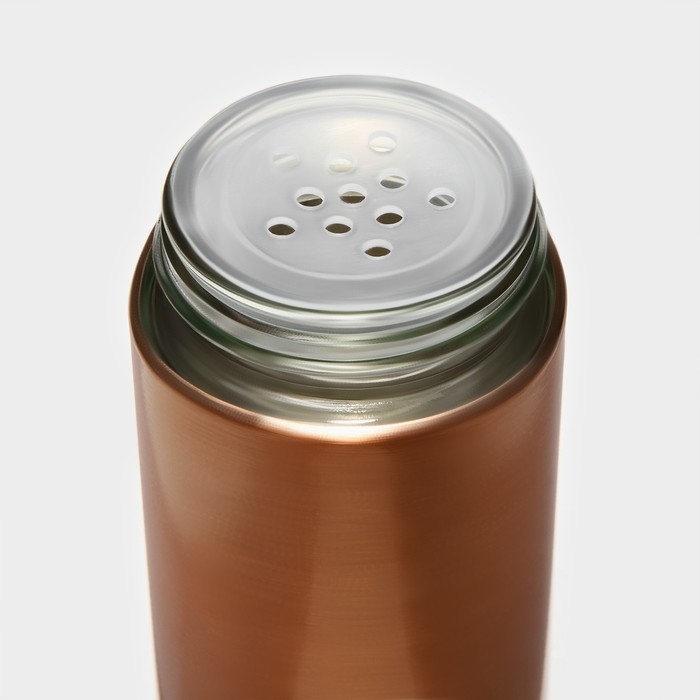 Солонка стеклянная &laquo;Стиль&raquo;, 150 мл, 5,5&times;8 см, цвет бронзовый