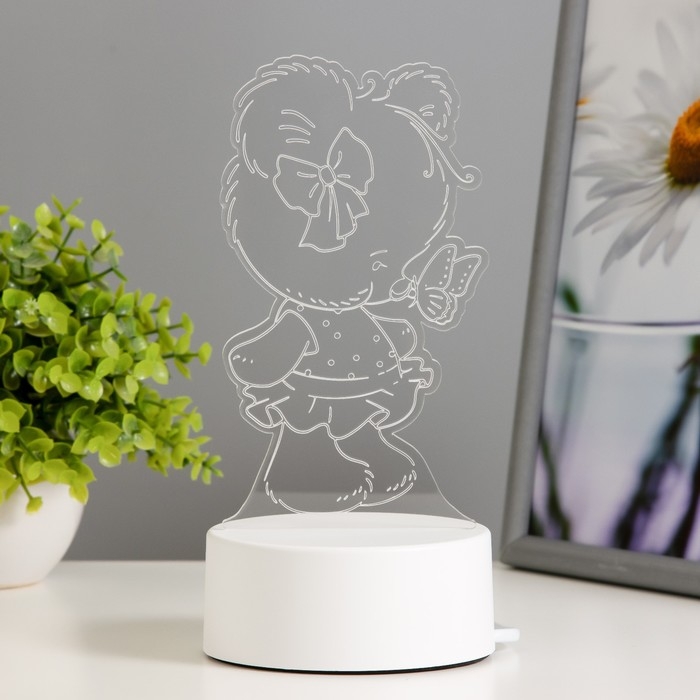 Светильник Светильник "Медвежонок" LED RGB от сети 9,7х9,5х18 см RISALUX